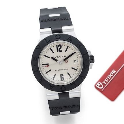 Bonhams : Bulgari. An aluminium automatic calendar bracelet watch with box  and papers Bulgari, RefAL38A, Case No.L26295, Sold 26th April 2000