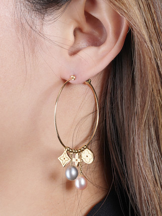 louis vuitton earrings pearl