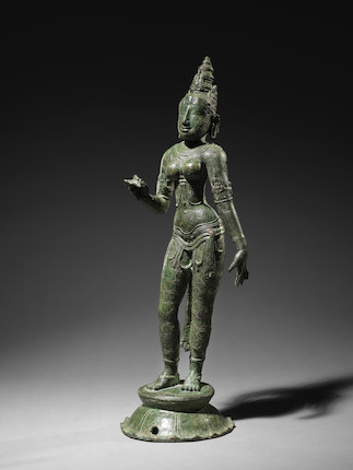 Brass Sculpture Of Parvati - Goddess of Fertility, Love & Devotion. Height  20 cm