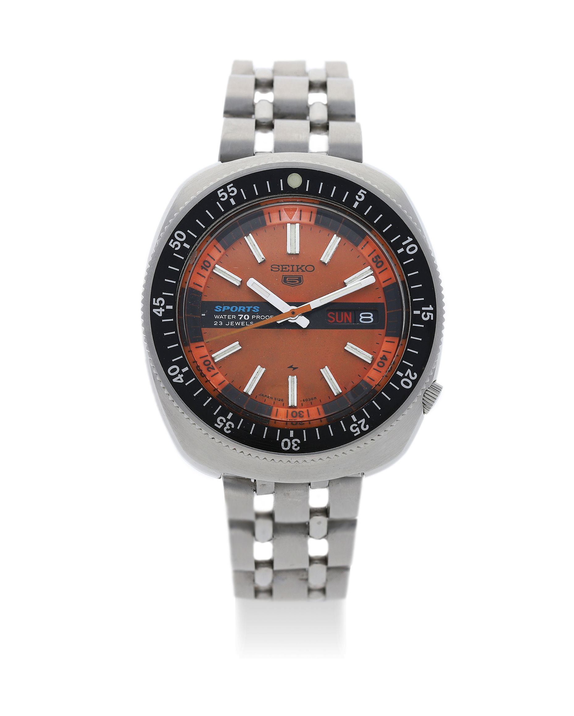 Bonhams : Seiko. A Stainless Steel Automatic Calendar Bracelet 