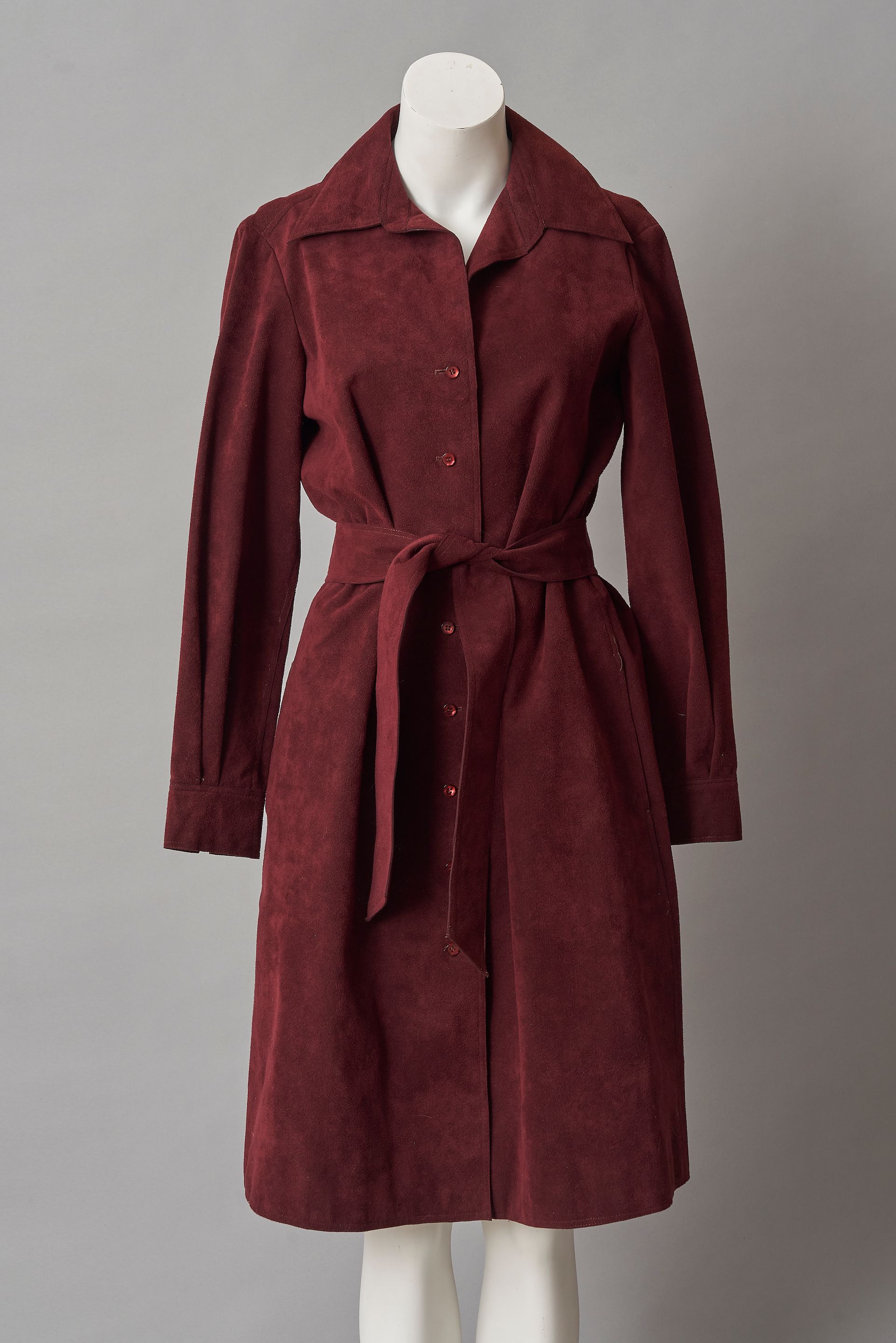Bonhams HALSTON ULTRASUEDE DRESS