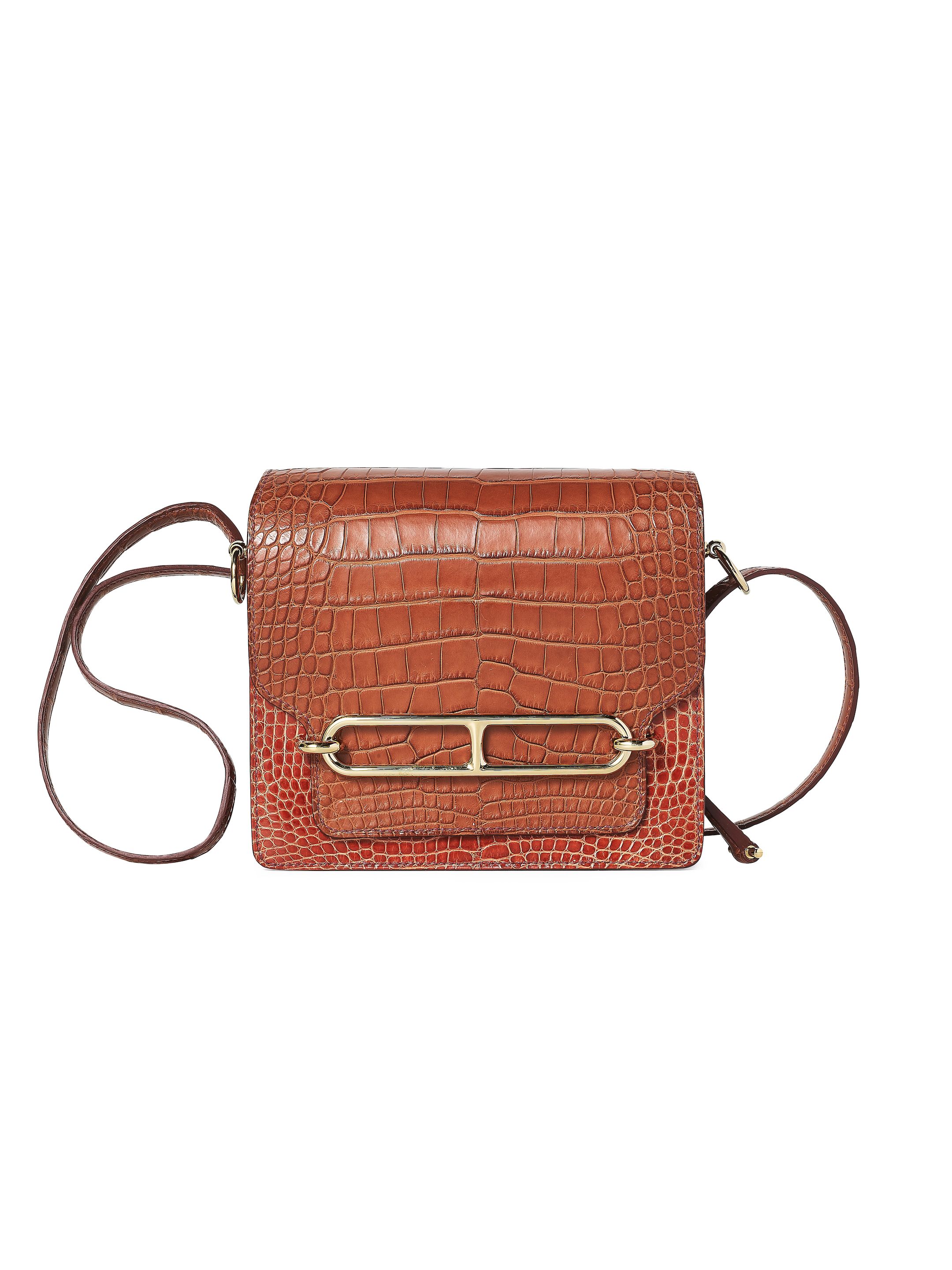 Bonhams HERMÈS: GOLD MATTE ALLIGATOR AND SHINY MIEL MINI SAC