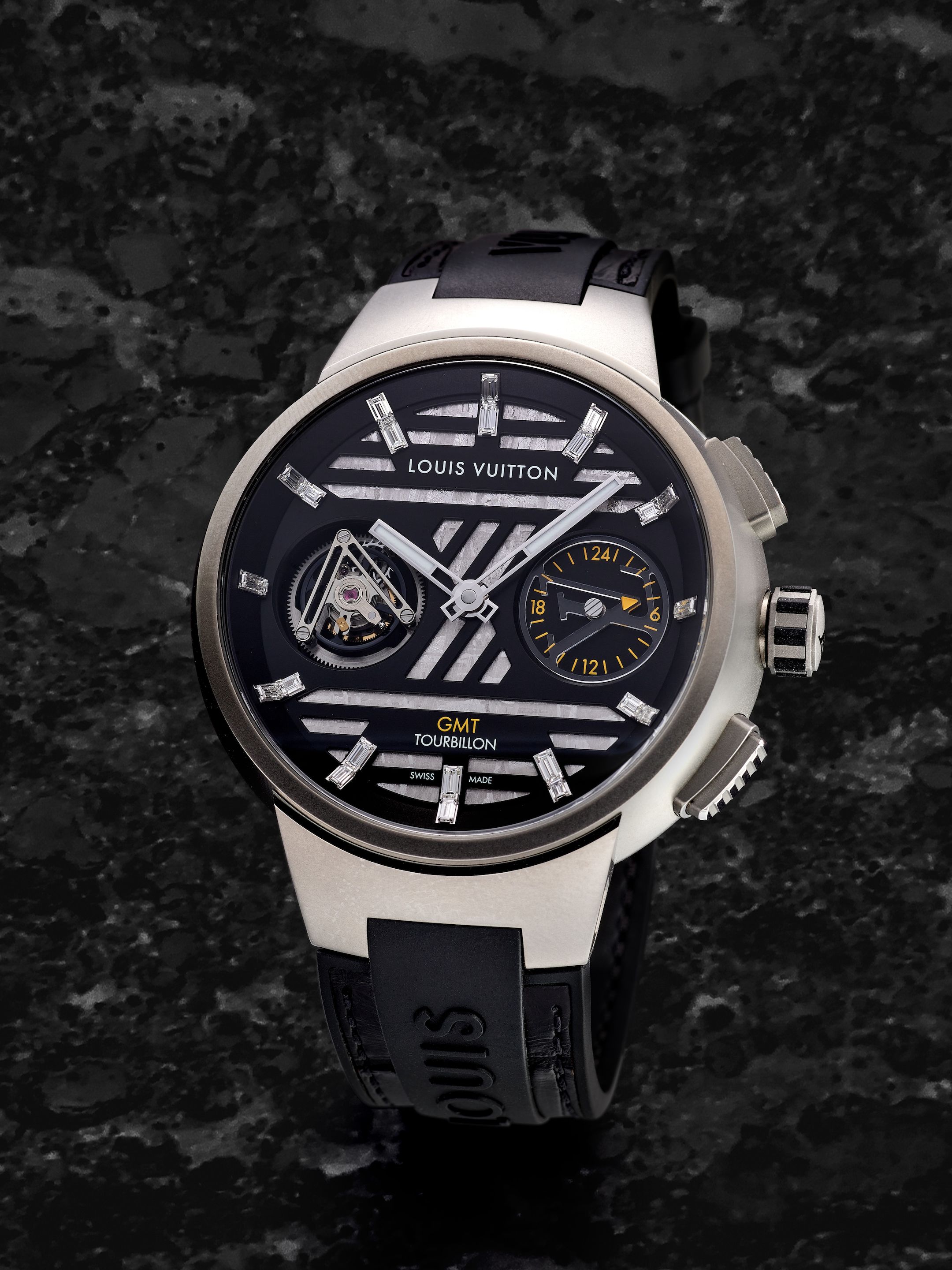 Gmt Louis Vuitton Tambour Moon Watch Tambour Moon Dual Time